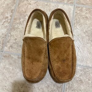UGG Men’s Chestnut Brown Suede Moccasin Slippers
